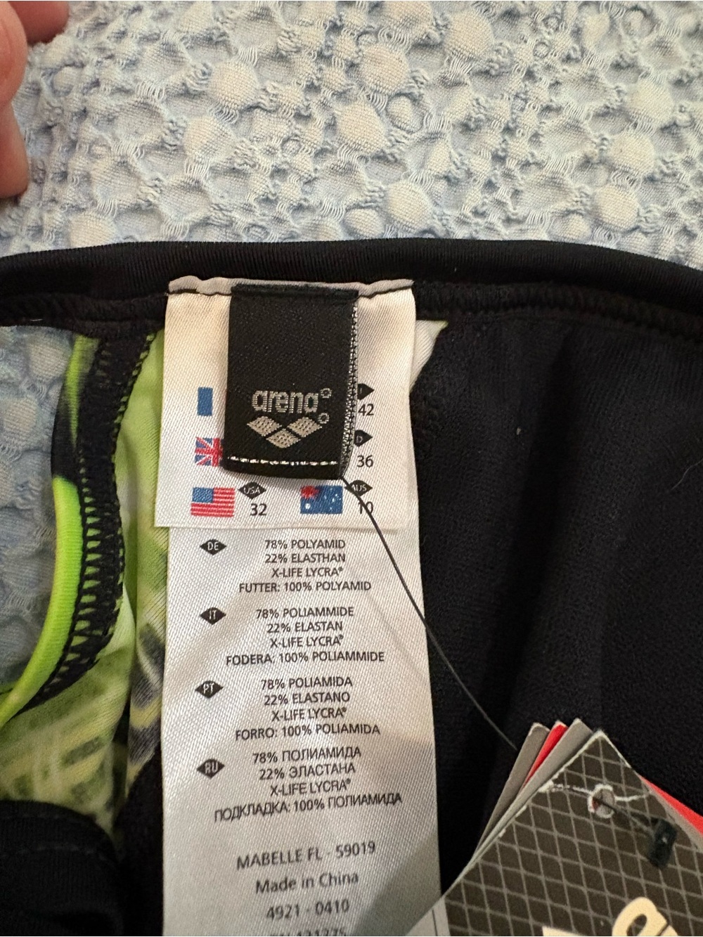 Arena Mabelle FL Spider Challenge Back Swimsuit Black Pistache Green Sz 32 - Picture 11 of 13